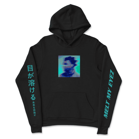 Denzel Curry Merch Hoodie Melt My Eyes Black Pullover Walking For Fans Men Women Rapper Streetwear Pullover