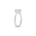 thumbnail image 4 of FB Jewels 14kt White Gold Womens Round Diamond Halo Bridal Wedding Engagement Ring 1/2 Cttw, 4 of 4
