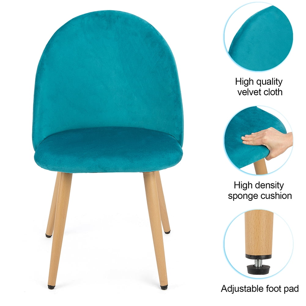Kepooman 2Pcs Medieval Dining Chair, Chair for Kitchen, Makeup Chair with Soft Velvet Seat and Wooden Style Stool Legs, Accent Side Chair for Living Room, Sky Blue Kepooman 2Pcs Medieval Dining Chair, Chair for Kitchen, Makeup Chair with Soft Velvet Seat and Wooden Style Stool Legs, Accent Side Chair for Living Room, Sky Blue
