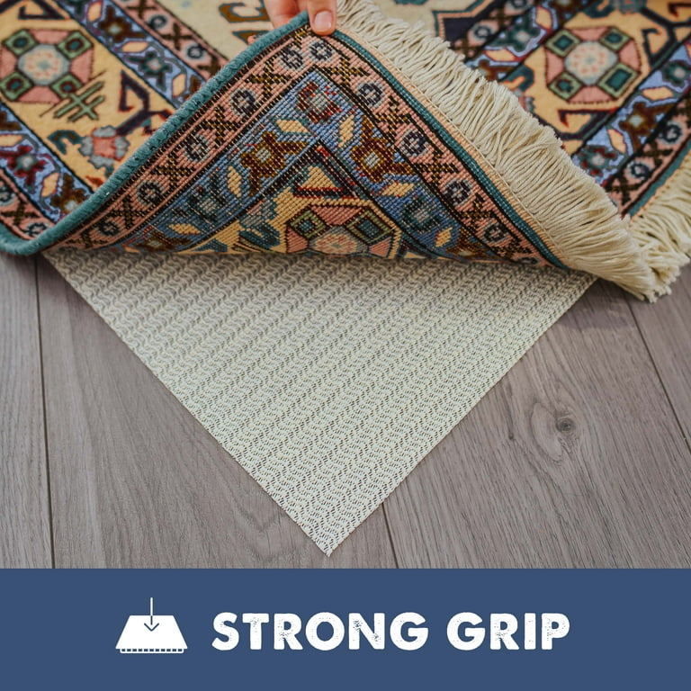 Gorilla Grip Extra Strong Rug Pad Gripper and Felt and Natural Rubber Rug  Pad, Rug Pad Gripper Size 5x7, Keep Rugs in Place, Felt Rubber Rug Pad Size