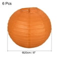 thumbnail image 2 of Uxcell 8 Inch Folding Hanging Wedding Home Party Paper Lanterns Orange 6 Pack, 2 of 7