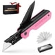 thumbnail image 1 of Cuchillo plegable/navaja multiusos WORKPRO 2 en 1 con 10 hojas, color rosa, 1 of 9