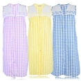 thumbnail image 2 of JEFFRICO 3 Pack House Dresses for Women with Pockets - Lightweight Breathable Sleeveless Muumuu & Nightgowns - Snap Front Housecoat and Dusters for Women, 2 of 4