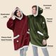 thumbnail image 2 of Sudadera con capucha Bedsure Sherpa, forro polar para adultos y niños, color oliva, 2 of 6