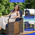 thumbnail image 2 of NestNook 4-Piece Patio Conversation Set with 2 Fixed Chairs, Loveseat, Coffee Table and 4-Inch Cushions for Porch, Deck, Backyard, 2 of 9