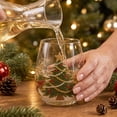 thumbnail image 5 of SLYNSHome Christmas Stemless Wine Glasses, Festive Holiday Tumbler Cups for Xmas Parties and Home Decor, 15oz Glassware Gift Set, 5 of 6
