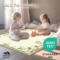 thumbnail image 4 of ODIKA 4'x6' Machine Washable Non-Slip Area Rug, Elegant Botanical Garden Trellis Hand Crafted Oval High Traffic Rug, Ivory, 233020, 4 of 7