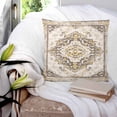 thumbnail image 3 of Beige Vintage Boho 16x16 Pillow Covers Set of 2, Ethnic Tribal Geometric Abstract Throw Pillow Covers Decorative Couch Cushion Case, Microfiber Square Pillowcases for Bedroom Car Living Room, 3 of 7