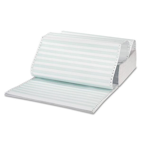 UNIVERSAL Green Bar Computer Paper Perforated 3Part Carbonless 147/8 x 11 1100 Sheets 15754