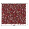 thumbnail image 5 of Red Christmas Snowflake Pattern Shower Curtain 84"x72" ,Bathroom Decorative Shower Curtains Set with 12 Hooks,Modern Waterproof Washable Shower Curtain, 5 of 6