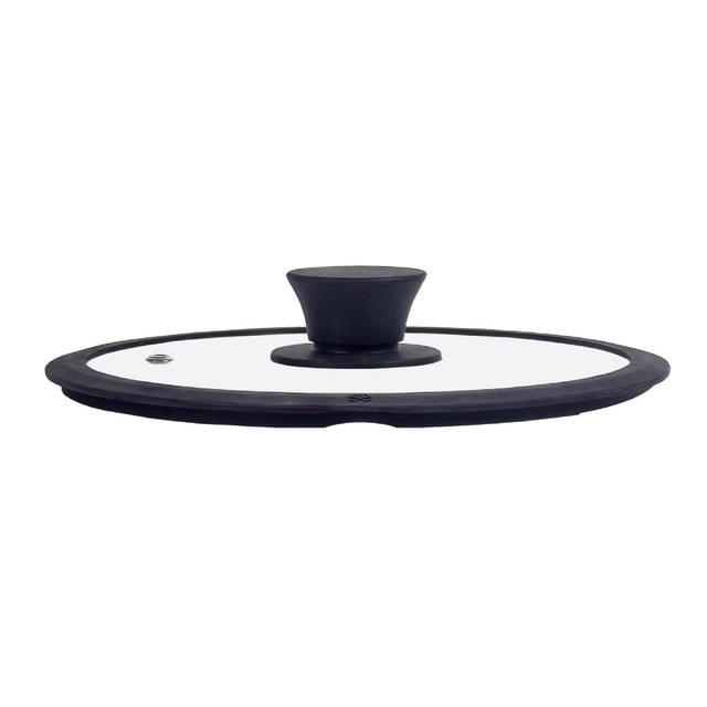 Tapa de vidrio de silicona, borde de silicona, resistente al calor, portátil, universal, para ollas. 27 centímetros