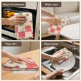 thumbnail image 5 of 6 Pcs Pioneer Flower Floral Print Pattern Kitchen Towels, Funny Microfiber Dish Towel Set, 18" X 26" Tea Towels, 5 of 6
