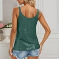 thumbnail image 5 of KHONTS Women's Summer Fashion Sequin Tanks Tops Sparkle Slim Fit Camisole Sleeveless Vest Lightweight Shimmer Tunic Tops Green M, 5 of 8
