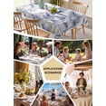thumbnail image 5 of Blue Yellow Palm Tree Table Cloth, Summer Botanical Tropical Waterproof Tablecloth for Square Tables, Reusable Washable Fabric Table Cover for Restaurant Kitchen Dining Tables 54"x54", 5 of 6