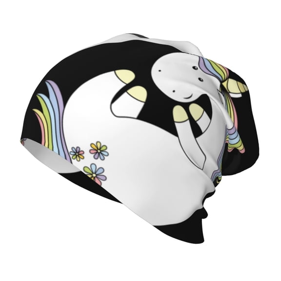 Honeii Unicorn in Yoga Print Kids Knit Beanie Watch Hat ,Knit Cap for Boys and Girls