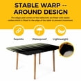 thumbnail image 4 of Sage Green Black Ombre Table Cloths for 6 Foot Rectangle Tables, Modern Abstract Striped Gradient Patio Waterproof Elastic Fitted Tablecloths, Washable Rectangular Table Cover for Camping, 4 of 8
