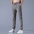 thumbnail image 2 of USNSM (M-5XL) Big and Tall Mens Linen Pants Quick Dry Stretch Active Pants Elastic Waist Lightweight Hiking Pants with Pockets Gray XXXXL, 2 of 5