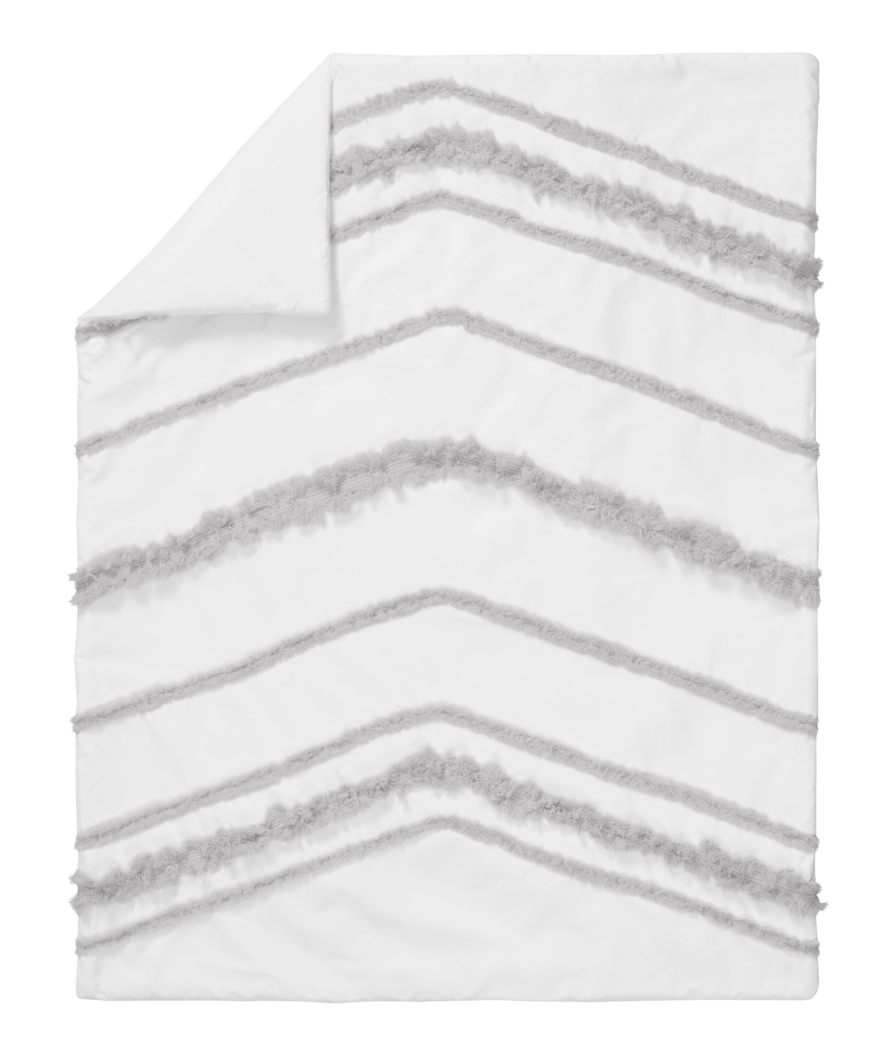 Sweet Jojo Designs Boho Fringe White Grey 4 Piece Crib Bedding Set