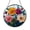 Acrylic 3.5 Inch, variant on Floral Design Faux Stained Glass Window Suncatcher Copper Look Frame2001