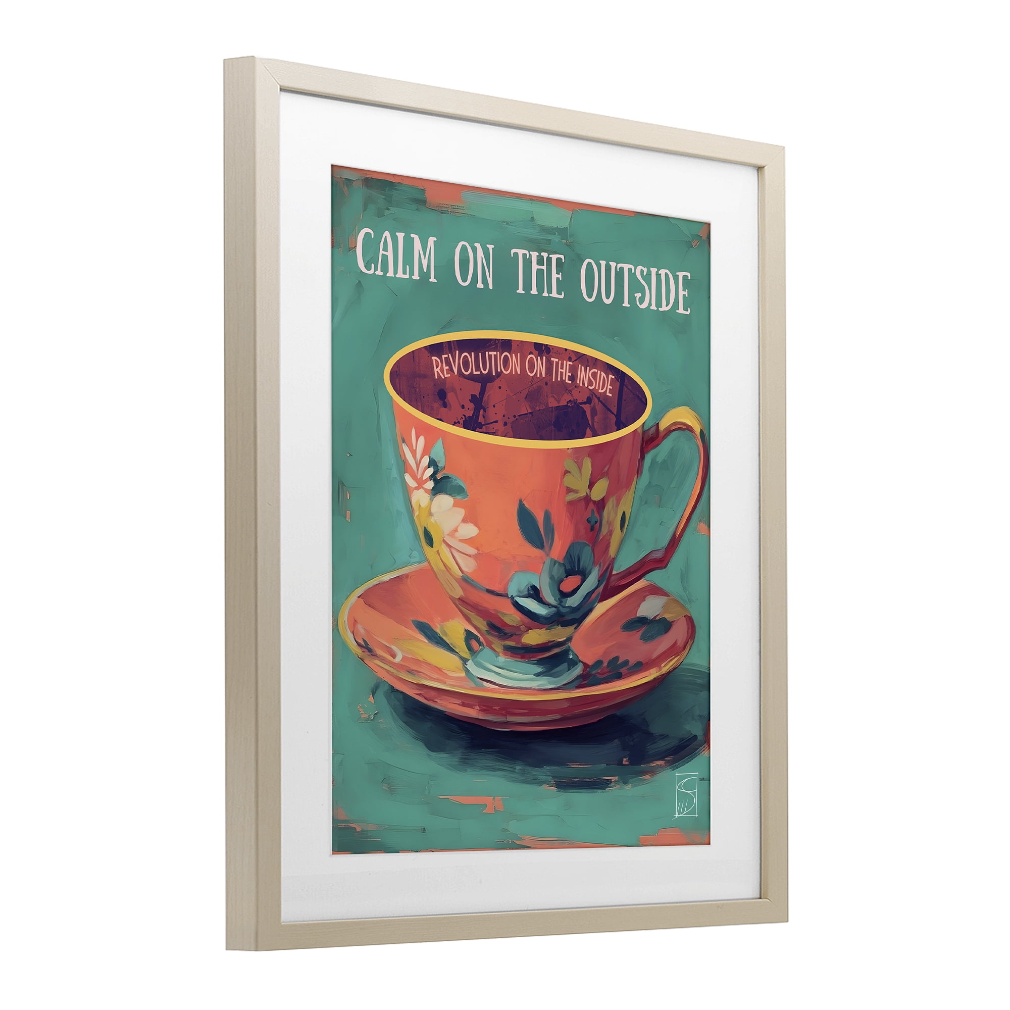 Stupell Industries Revolution On The Inside Birch Framed Print Under Glass, design by Sara Culpepper