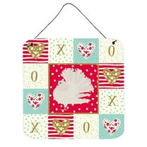 Carolines Treasures CK5377DS66 6 x 6 in. Silver Fantail Pigeon Love Wall or Door Hanging Prints