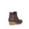thumbnail image 3 of Perforated Women's Chunk Heel Booties in Brown, 3 of 3