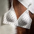 thumbnail image 4 of Lumistal Bras for Women No Underwire Polka Dot Printed Deep V No Underwire Wireless Bra Comfortable Everyday Bras With Adjustable Straps Bras for Women M, 4 of 5