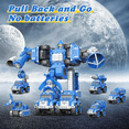 thumbnail image 2 of Set De Robot Transformer 5 En 1 Xtellar azul, 2 of 4