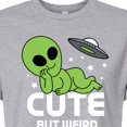 thumbnail image 3 of Instant Message - Alien Cute But Weird - Juniors Cropped Graphic T-shirt, 3 of 6