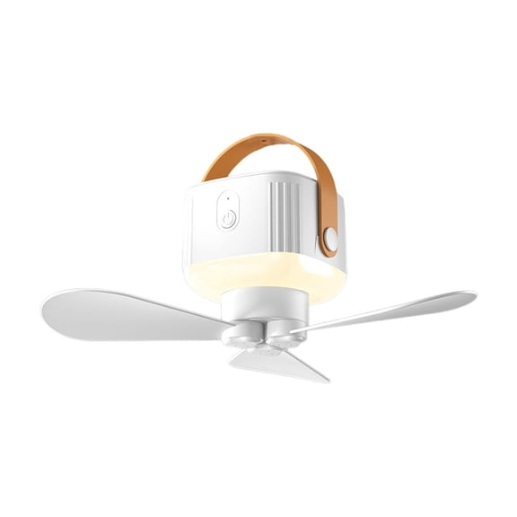 Multifunction Hanging Camping Fan with Remote Control, Built-in Light & Hook, Rechargeable Battery Operated Outdoor Fan for Tent, Patio, and Power Outage Emergency Use