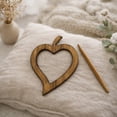 thumbnail image 6 of Wooden Heart Curtain Tieback – Decorative and Functional Design – Natural, 6 of 8