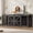 Grey, variant on Nor Axio 94.5” Double Dog Crate Furniture - Heavy Duty Double Dog Cage with Divider for 2 Extra Large Breed Dogs, Black