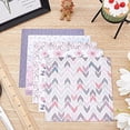 thumbnail image 3 of 24 Sheets Purple Pattern Paper Pack Floral Cardstock Papers Pad Decorative Scrapbook Cardstock Collection Single-Sided Patterned, 3 of 5