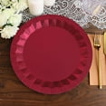 thumbnail image 3 of Balsa Circle 25 Burgundy Geometric Round 12" Metallic Disposable Dinner Salad Paper Plates Party Events, 3 of 7