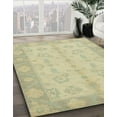thumbnail image 2 of Ahgly Company Indoor Square Abstract Brown Gold Oriental Area Rugs, 5' Square, 2 of 6