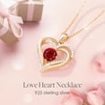 thumbnail image 6 of CDE Love Heart Pendant Necklaces for Women 925 Sterling Silver with Birthstone Zirconia Rose Gold Diamond Anniversary Jewelry Best Gift Ideas for Women Fine Packing Gift Box, 6 of 8