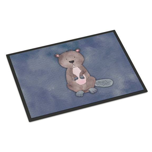 Beaver Watercolor Doormat 24x36