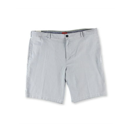 IZOD Mens Pinstriped Casual Bermuda Shorts
