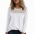 thumbnail image 3 of Towmus Long Sleeve Shirts for Women Business Casual Lace Tops Fall Fashion Clothes Workout Plus Size Winter Outfits, 3 of 7