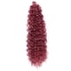 thumbnail image 1 of Xiao Hua Extensiones de cabello sintético para trenzas de crochet, de ondas profundas y largas, de 24 pulgadas, con ondas oceánicas y giros profundos, color rojo baya., 1 of 2