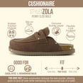 thumbnail image 2 of Cushionaire Zola Women’s Suede Clog – Genuine Suede Slip-On Penny Loafer with Memory Foam, Cork Footbed & Flexible Outsole, 2 of 22