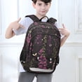 thumbnail image 6 of FORMRS Unisex School Backpack 17" Student Travel Bag with Laptop Compartment, Dark Purple Floral Pattern, 6 of 7