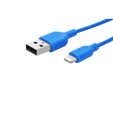 ONN™ 3 ft. Sync & Charge Cable with Lightning Connector Blue
