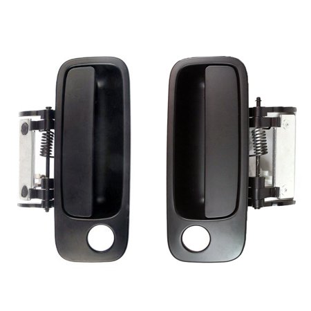 Left Exterior Door Handle (For 00-04 Toyota Avalon Non Painted Black Exterior Outside Door Handle Front Right & Front Left Pair 00 01 02 03)