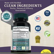 iwalu Organic Maca Root Capsules | Peruvian Black, Red, Yellow | Supports Energy, Endurance, Hormone Balance - 60 Vegan Capsules | NSF Certified & USA Made