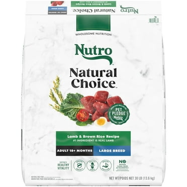 Nutro Natural Choice Adult Large Breed Dry Dog Food, Lamb And Brown Rice Recipe, 30 Lbs.