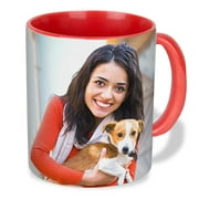 Customizable Red Photo Mug with Designs, 11oz
