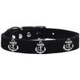 thumbnail image 2 of Mirage Pet Products Leather Anchor Dog Collar, Black, M, 2 of 3