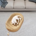 thumbnail image 1 of Cama rascadora para gatos, nido para dormir para gatitos, cama multiusos para mascotas, tablero rascador ovalado para pulir las , para gatitos sin orejas, 1 of 8
