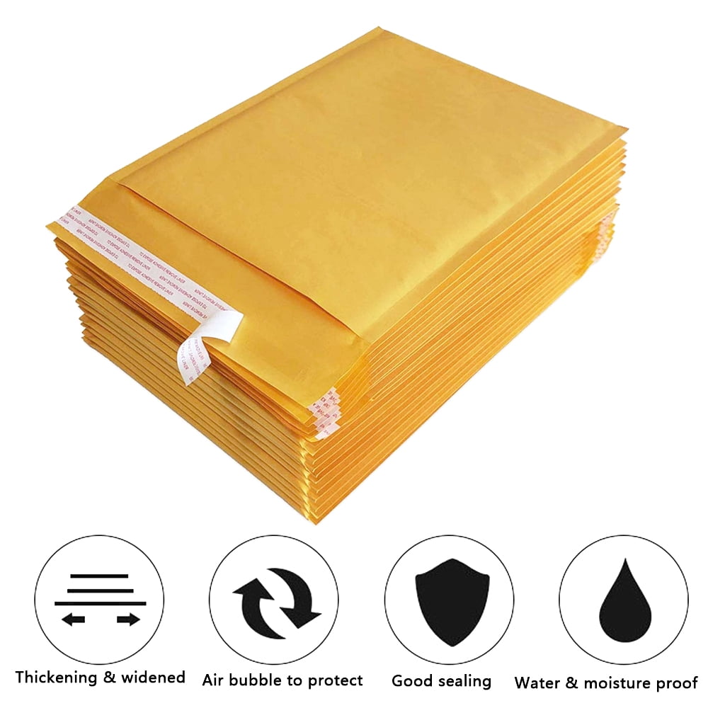 All Size Kraft Bubble Mailers Shipping Padded Envelopes Self Seal 25/50/100 Packs